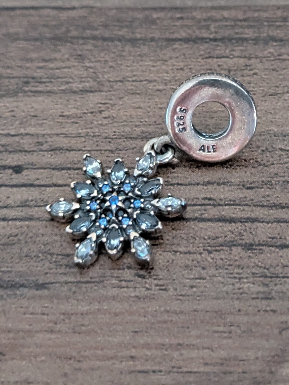Retired Pandora Crystalized Snowflake Dangle Charm